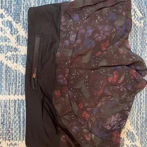 Floral lululemon shorts
